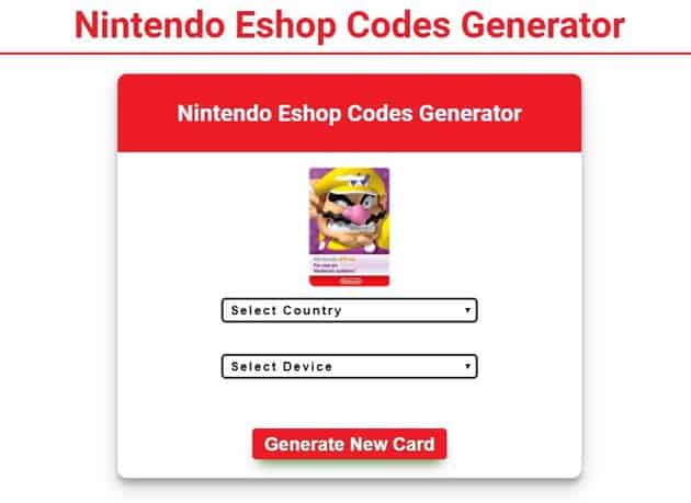 free nintendo eshop download codes